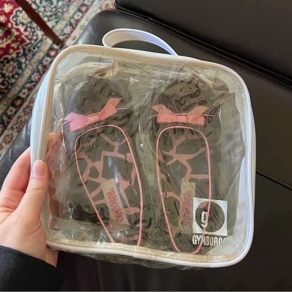🟤GYMBOREE: Girl size 10, brown slide-on flats w/pink bows, preowned🟤 - Picture 2 of 9